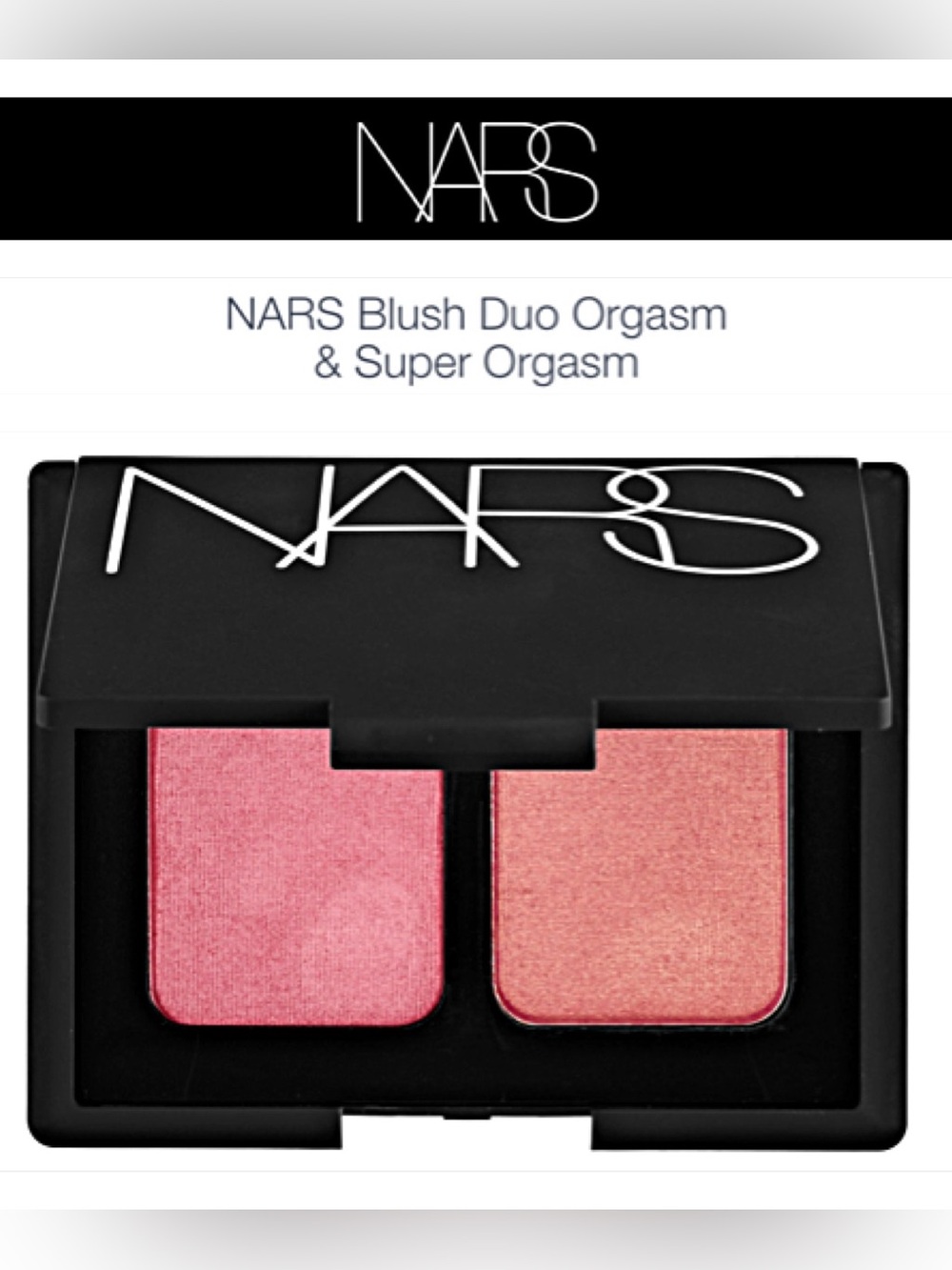 NARS Blush Duo DISCONTINUED Super Orgasm & Orgasm - NEVER USED - 5 g (full size)